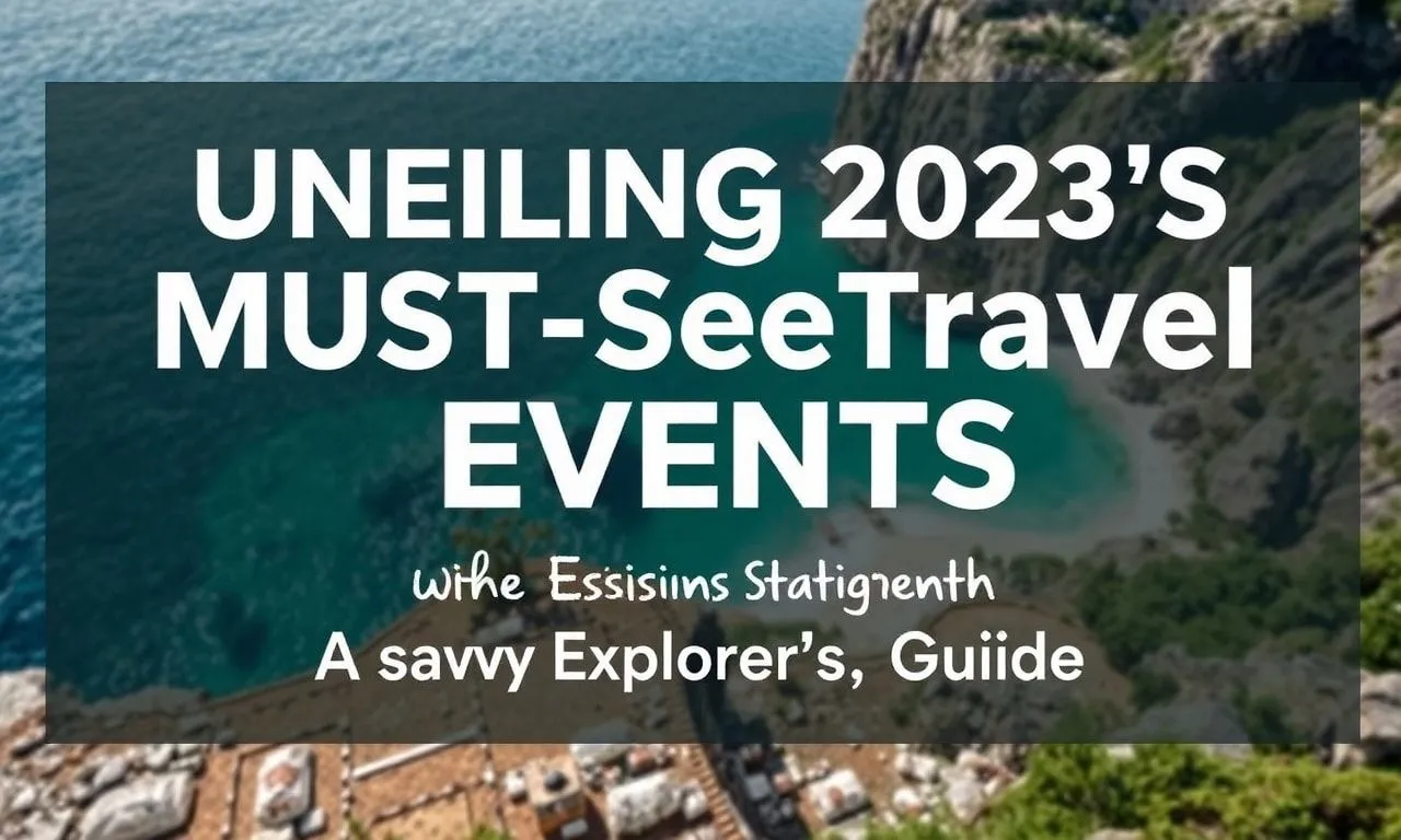 Unveiling 2023’s Must-See Travel Events: A Savvy Explorer’s Guide Unveiling 2023's Must-See Travel Events: A Savvy Explorer's Guide