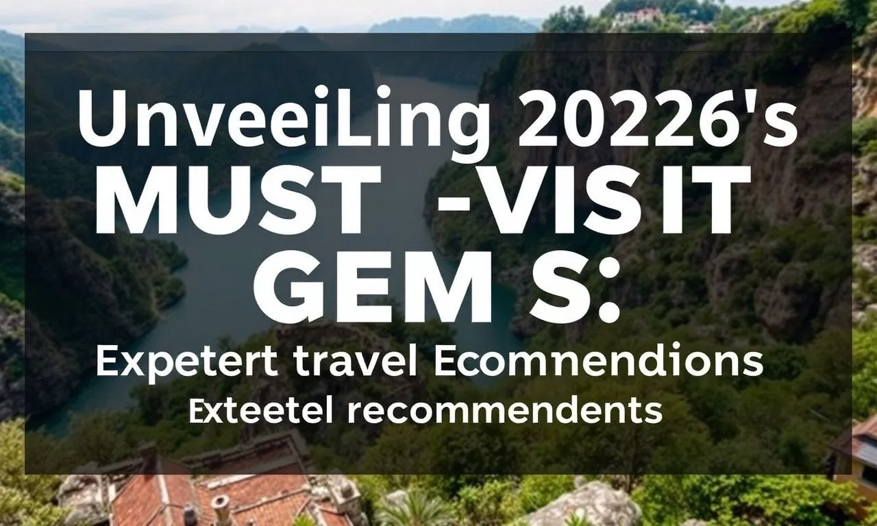 Unveiling 2026’s Must-Visit Gems: Expert Travel Picks Unveiling 2026's Must-Visit Gems: Expert Travel Recommendations