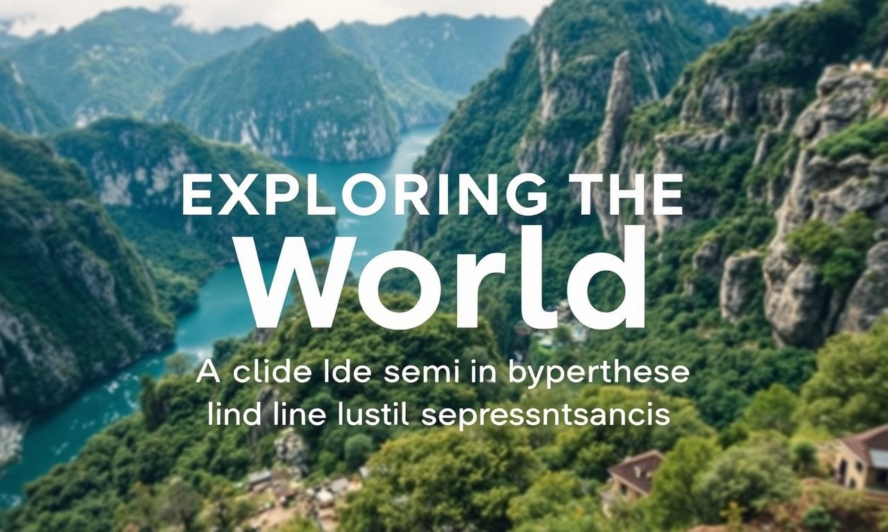 Exploring the World: A Guide to Unforgettable Travel Experiences
