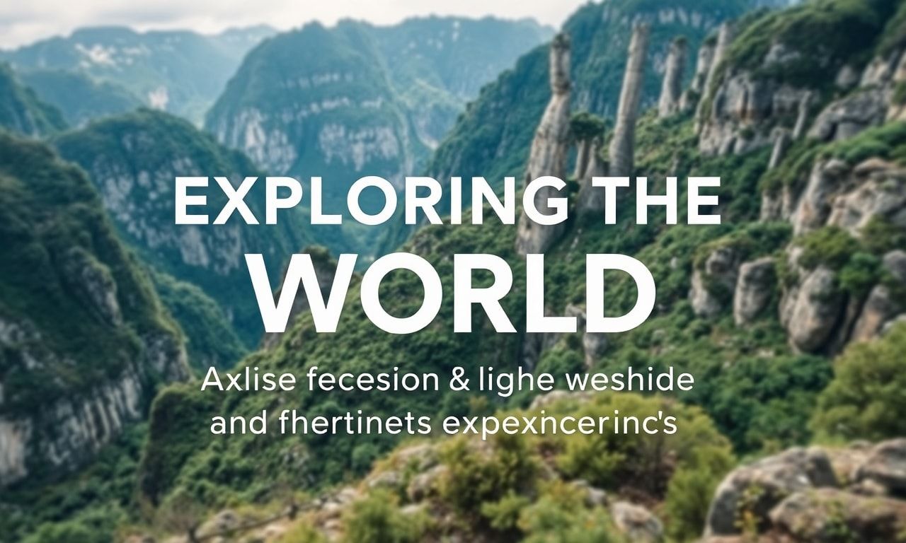Exploring the World: A Guide to Unforgettable Travel Experiences