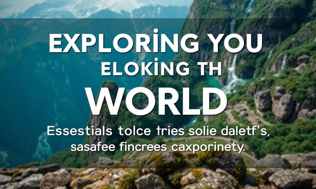 Exploring the World: Essential Travel Tips for a Safe and Memorable Journey