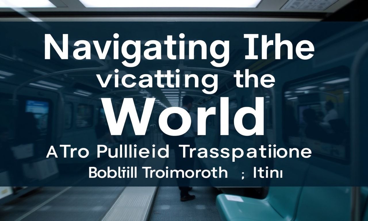 Navigating the World: A Comprehensive Guide to Public Transportation