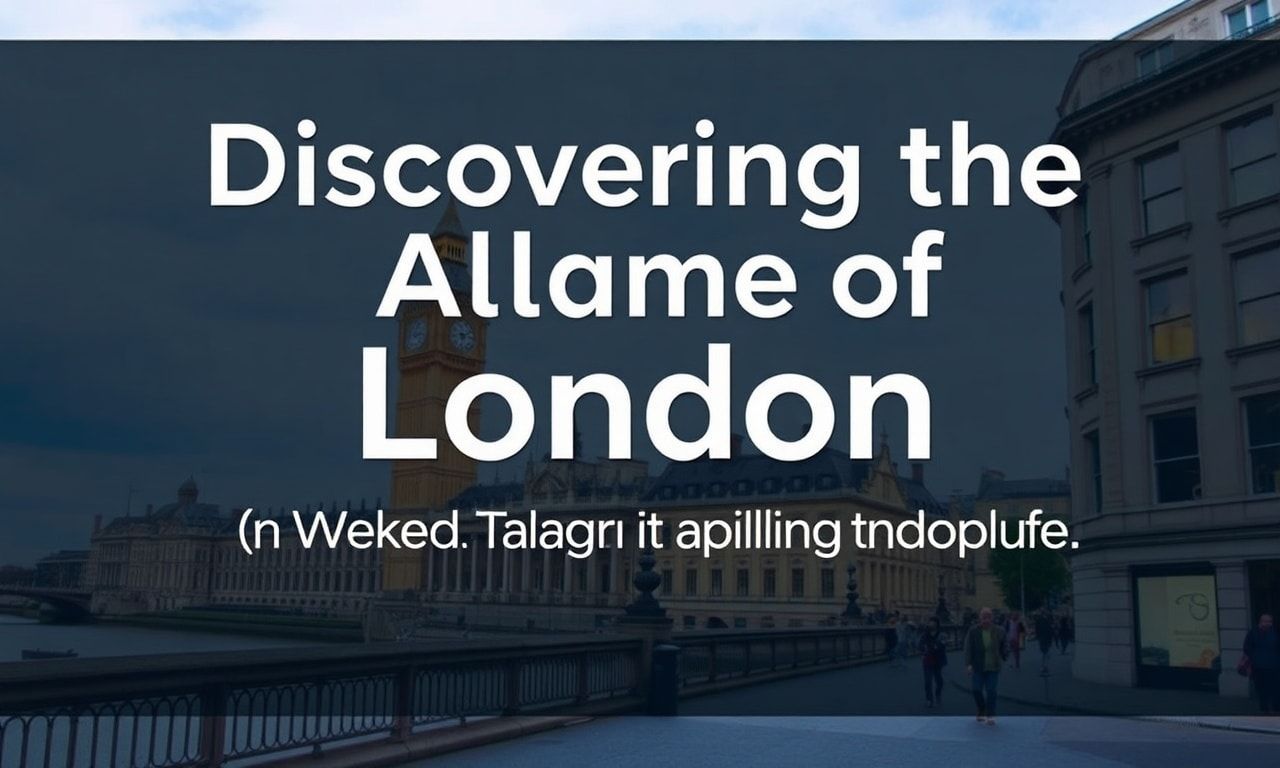 Unveiling the Charm of London: A Traveler's Guide to the Weekend