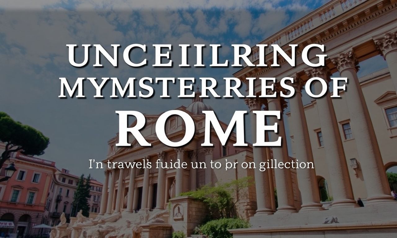 Unveiling the Mysteries of Rome: A Traveler's Guide to the Eternal City